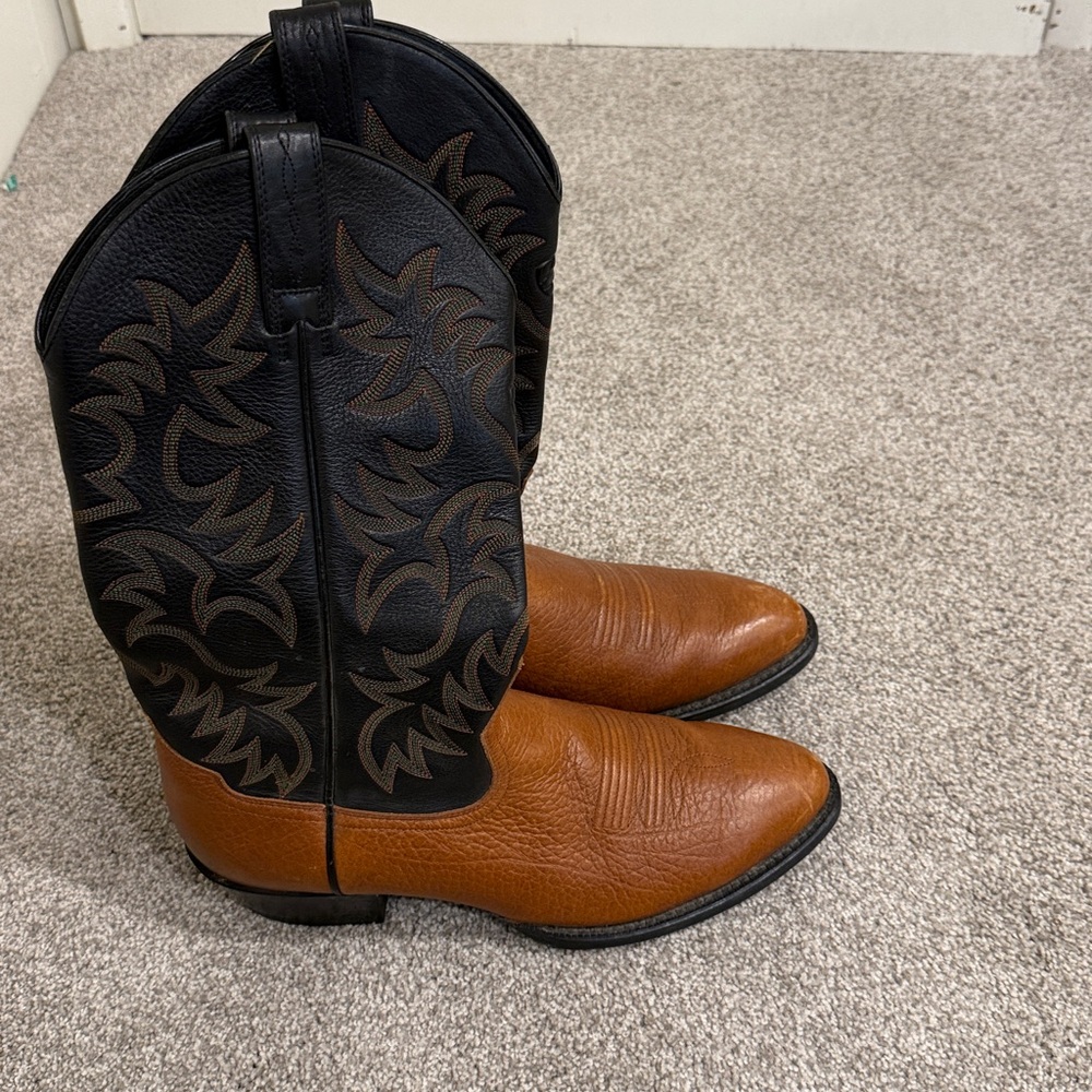 Ariat Black and Brown Leather Boots